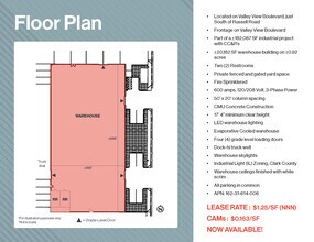 5979 Valley View Blvd, Las Vegas, NV for lease Floor Plan- Image 1 of 1