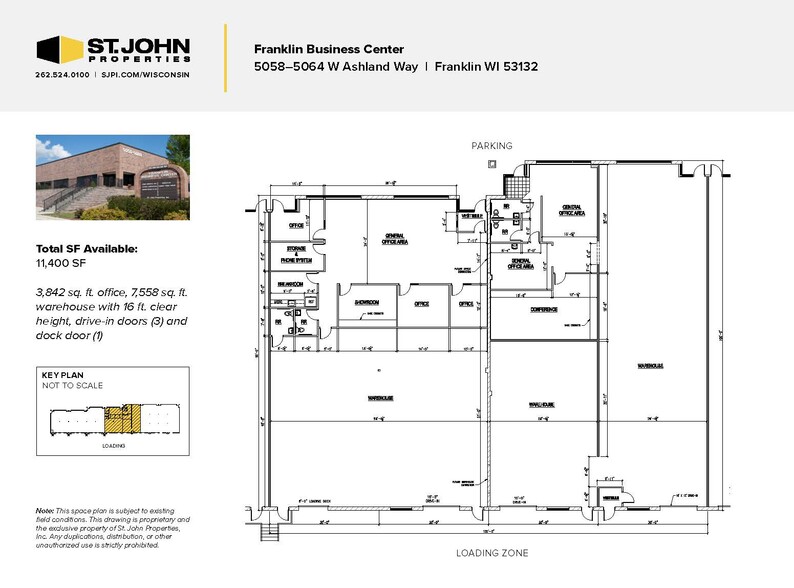 5000-5040 Ashland Way, Franklin, WI for lease - Floor Plan - Image 2 of 6