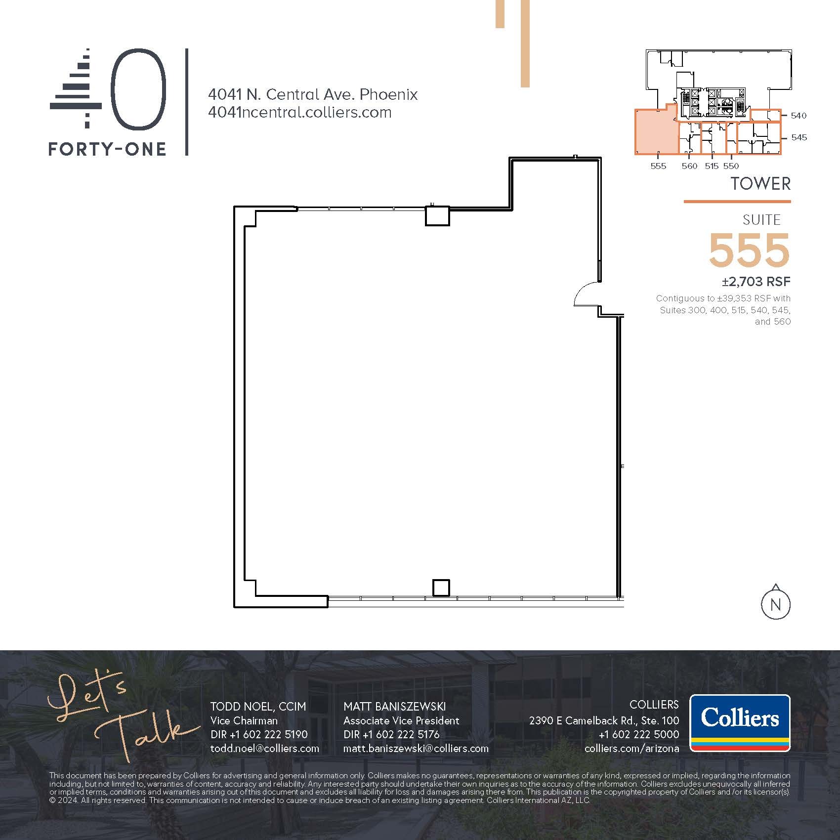 4041 N Central Ave, Phoenix, AZ for lease Floor Plan- Image 1 of 1