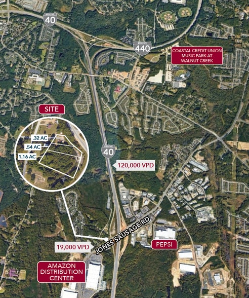 4506 Jones Sausage Rd, Garner, NC for sale - Aerial - Image 2 of 2