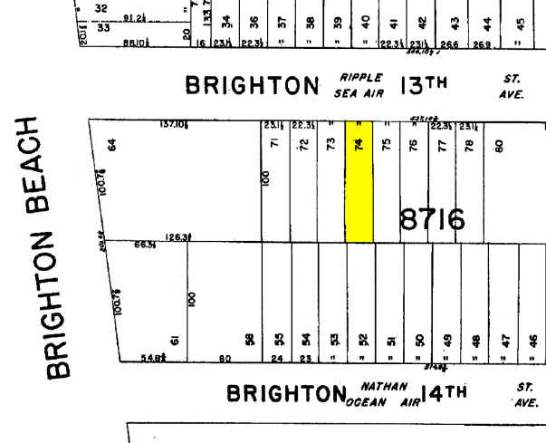 3084 Brighton 13Th St, Brooklyn, NY for sale Plat Map- Image 1 of 1