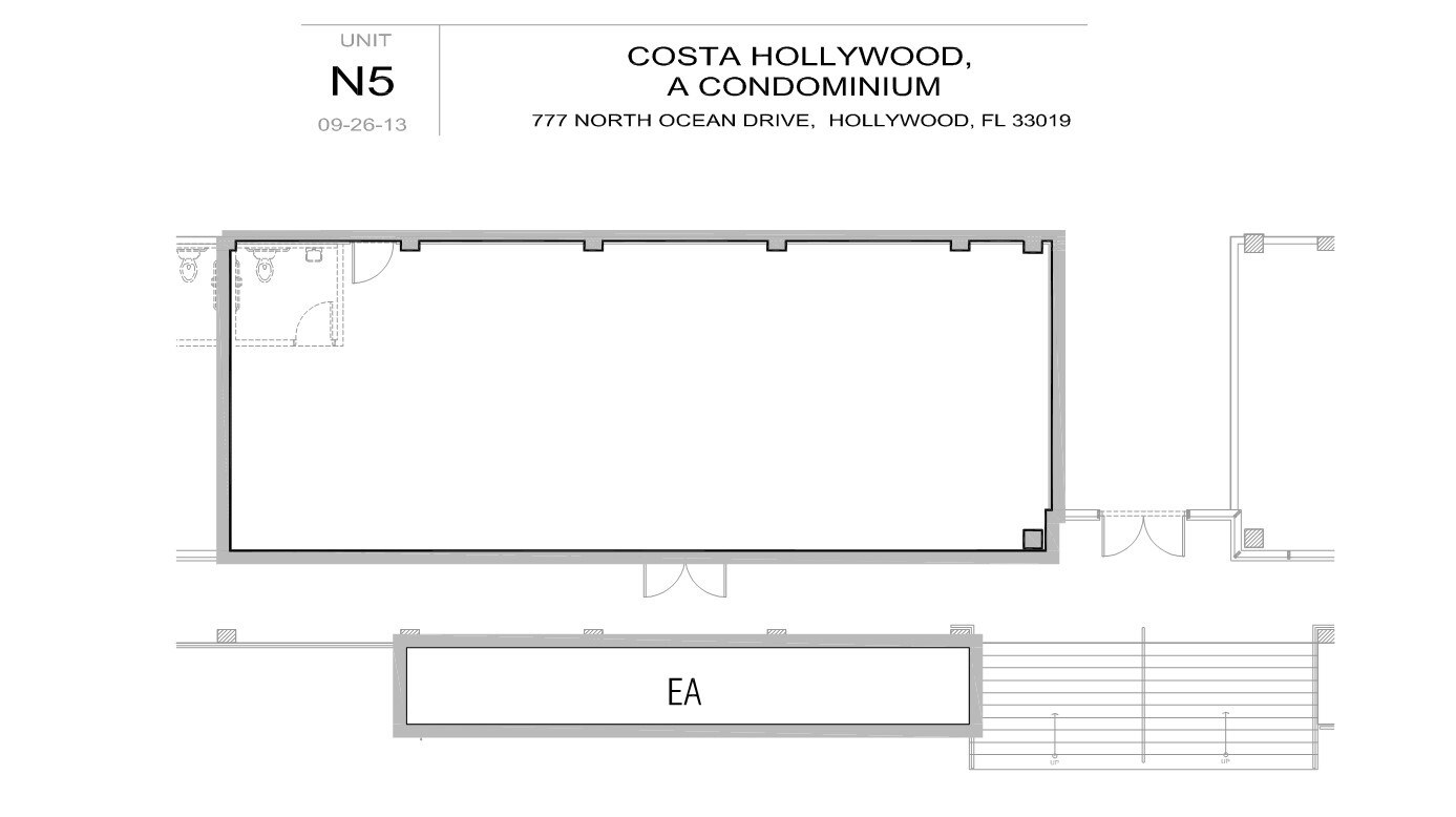 777 N Ocean Dr, Hollywood, FL for lease Floor Plan- Image 1 of 3