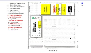 5633-5847 E Thirteen Mile Rd, Warren, MI for lease Floor Plan- Image 1 of 1