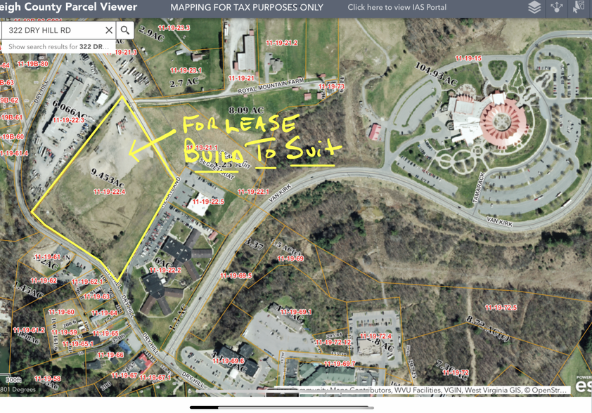 322A Dry Hill Rd, Beckley, WV for lease - Aerial - Image 1 of 4