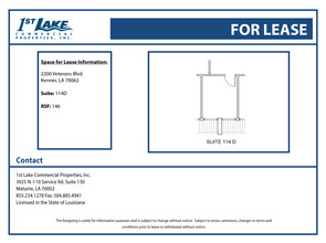 2200 Veterans Memorial Blvd, Kenner, LA for lease Floor Plan- Image 1 of 1