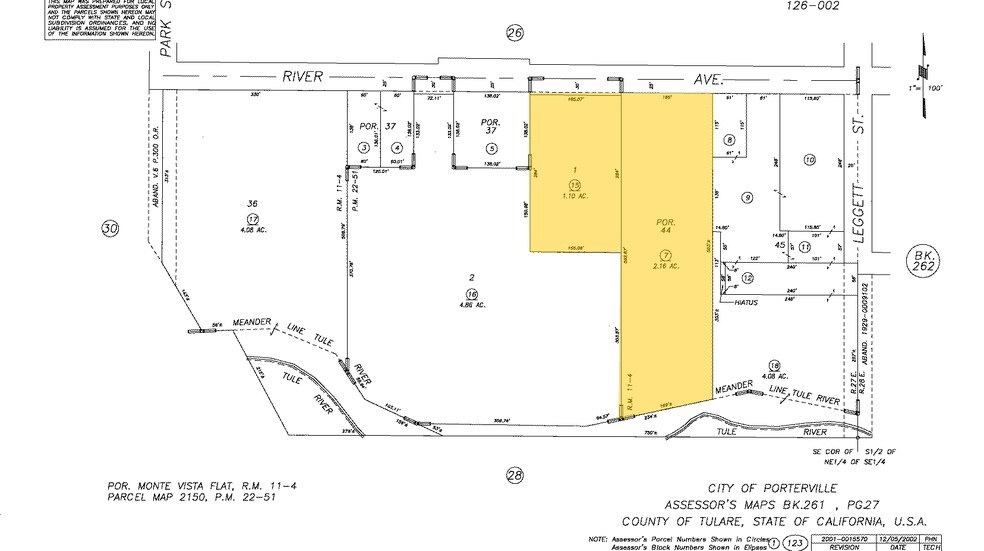 731 E River Ave, Porterville, CA for lease - Plat Map - Image 2 of 2