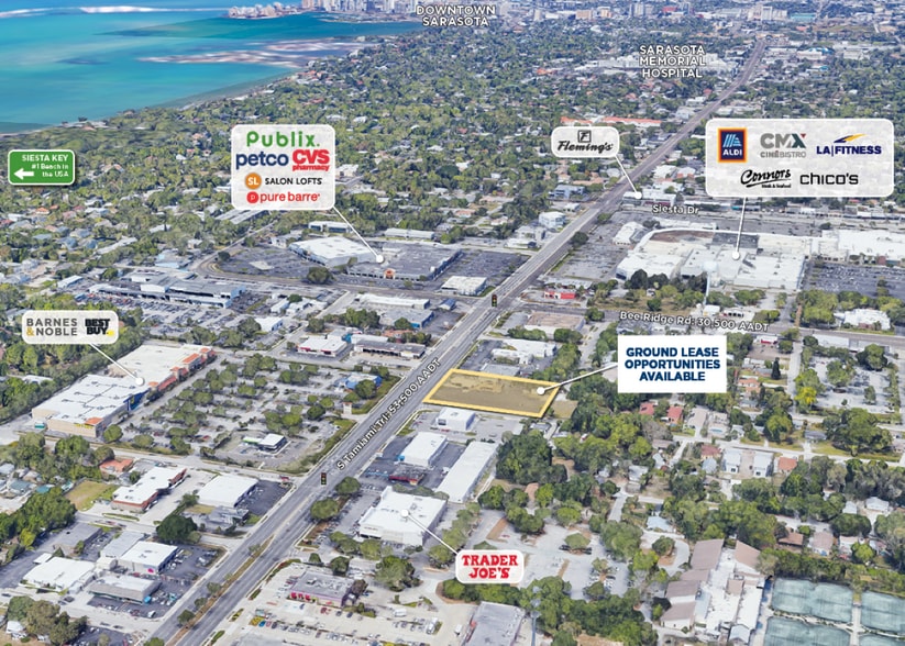 4001 S Tamiami Trl, Sarasota, FL for lease - Aerial - Image 2 of 2
