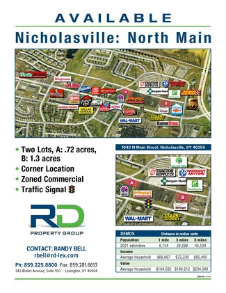 More details for 1021 N Main St, Nicholasville, KY - Land for Lease