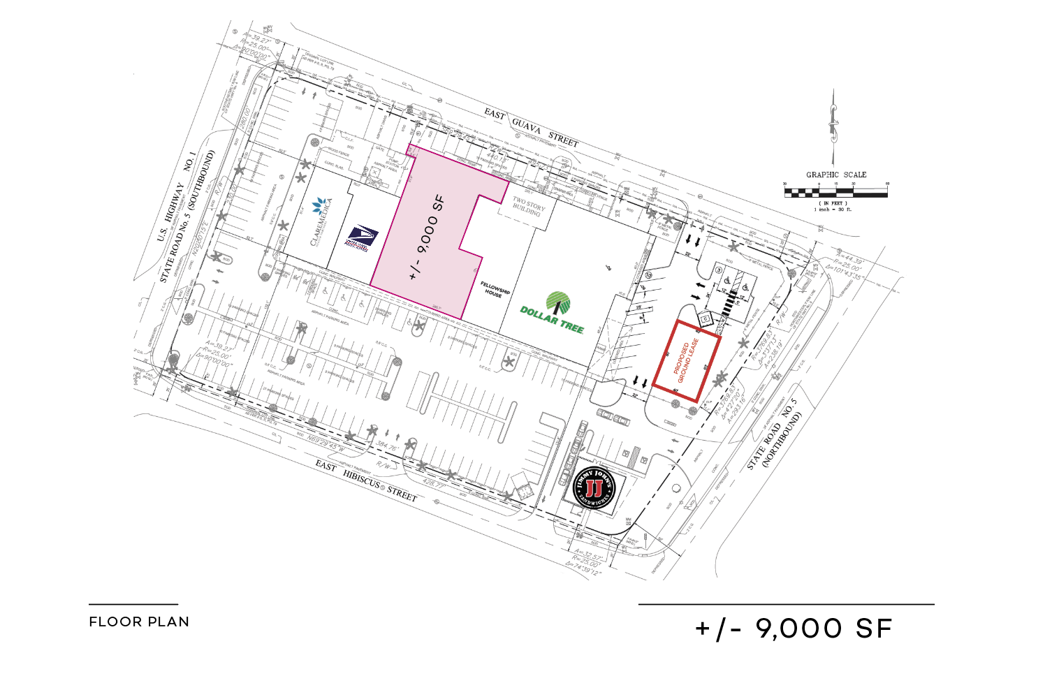 9823 E Hibiscus St, Miami, FL for lease Floor Plan- Image 1 of 2