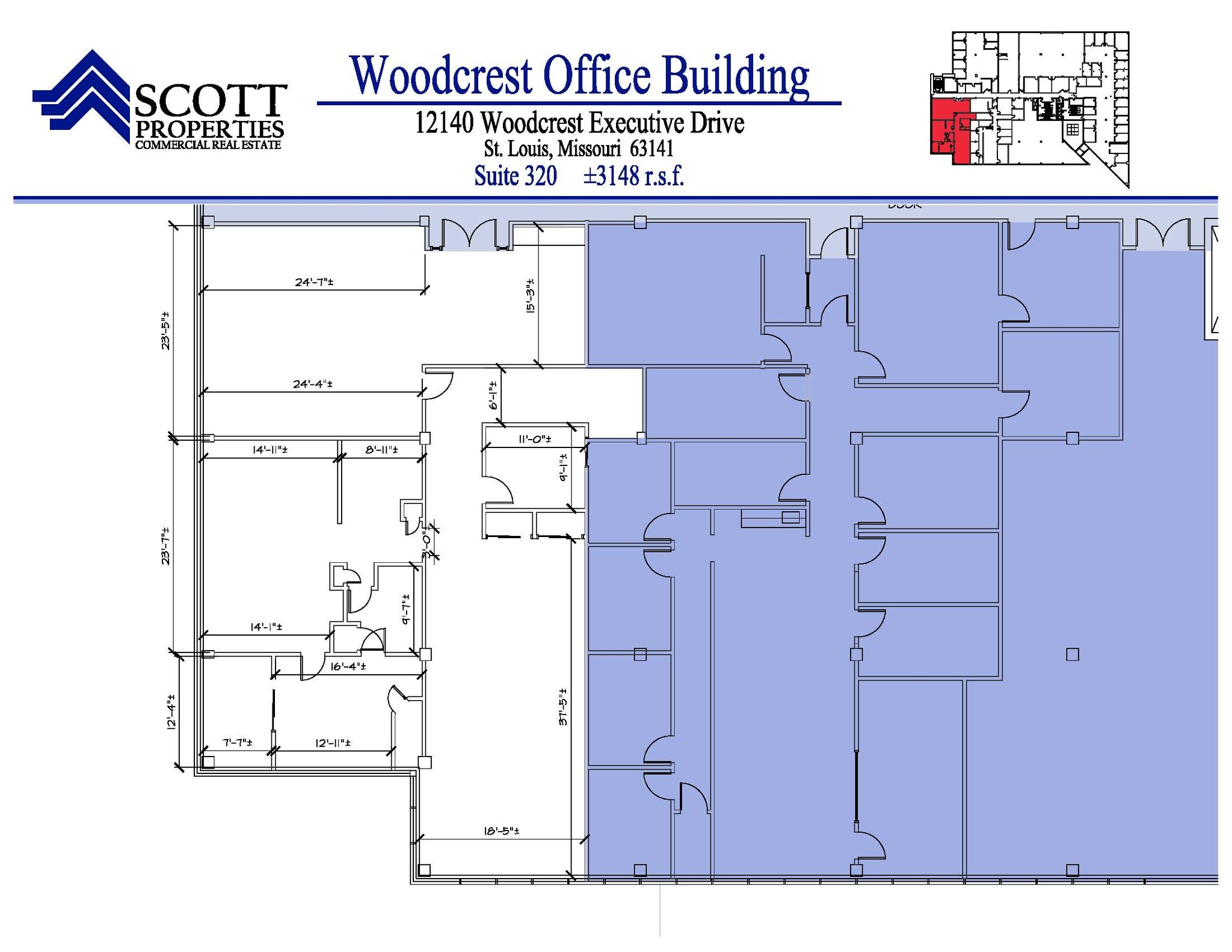 12140 Woodcrest Exec Dr, Creve Coeur, MO for lease Floor Plan- Image 1 of 1