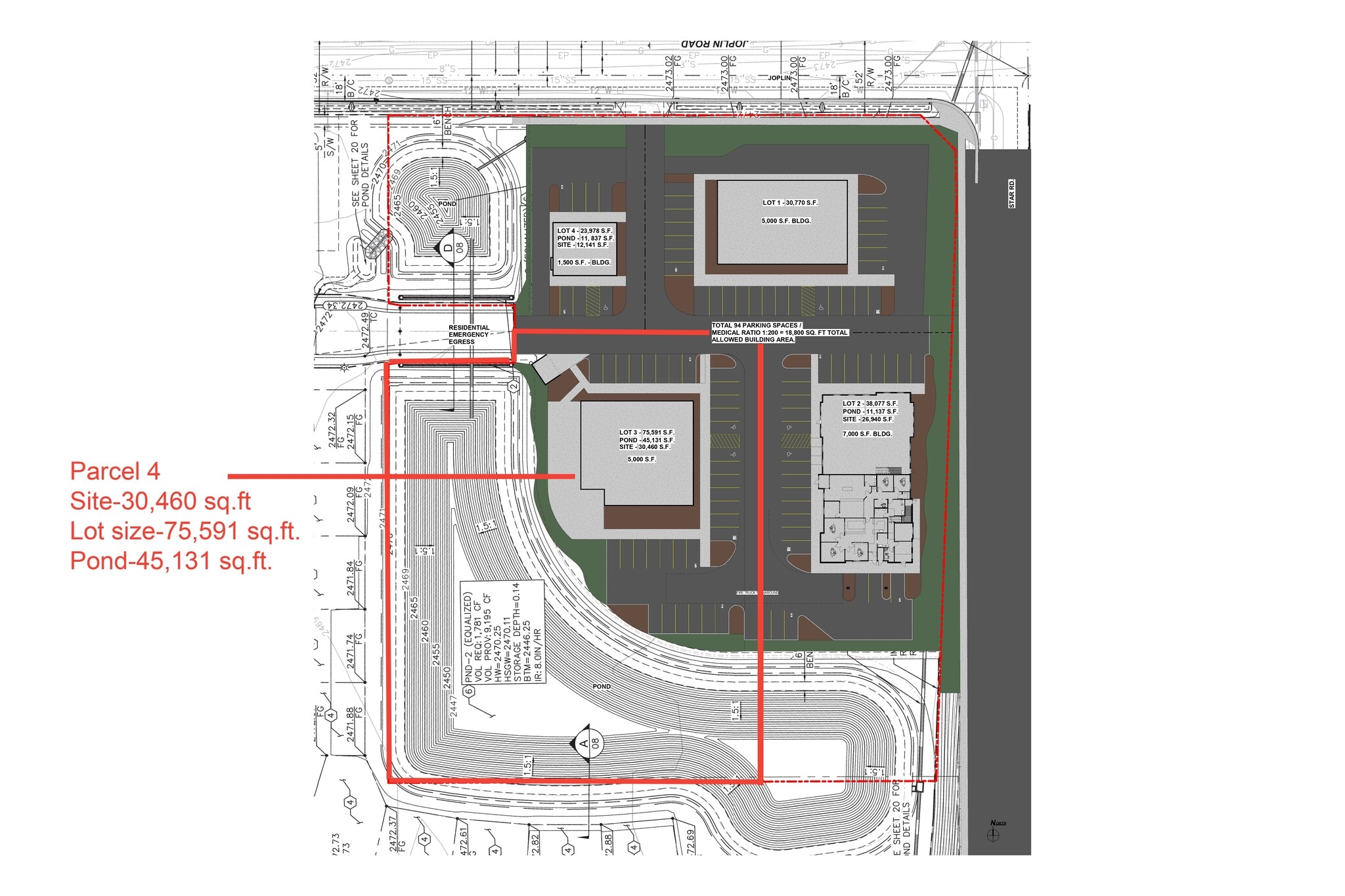 Parcel 4 Gallup St, Meridian, ID for sale Site Plan- Image 1 of 4