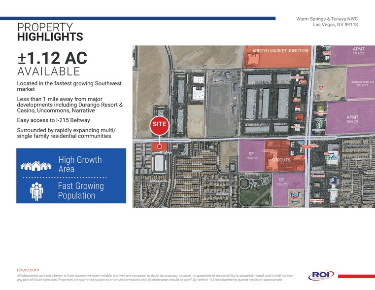 SWC Of Warm Springs & Tenaya, Las Vegas, NV for sale - Aerial - Image 2 of 5