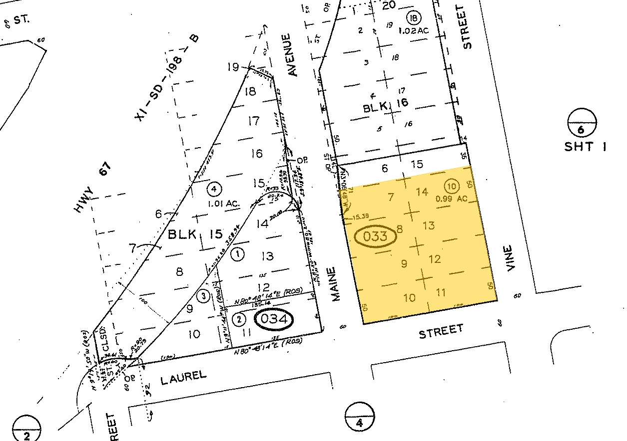 10101 Maine Ave, Lakeside, CA for lease Plat Map- Image 1 of 2