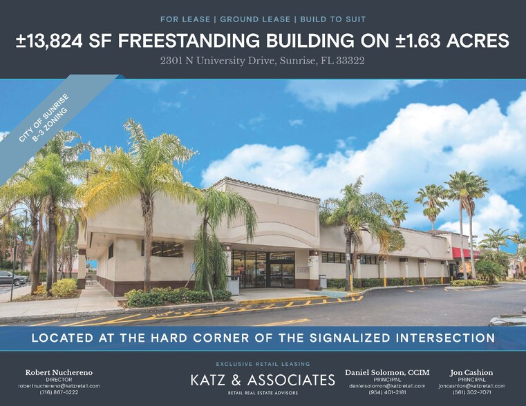 2301 N University Dr, Sunrise, FL for lease - Building Photo - Image 1 of 7