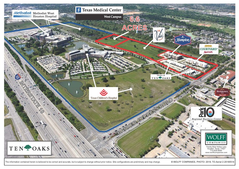 I-10 & Barker Cypress Rd, Houston, TX for sale - Aerial - Image 1 of 1