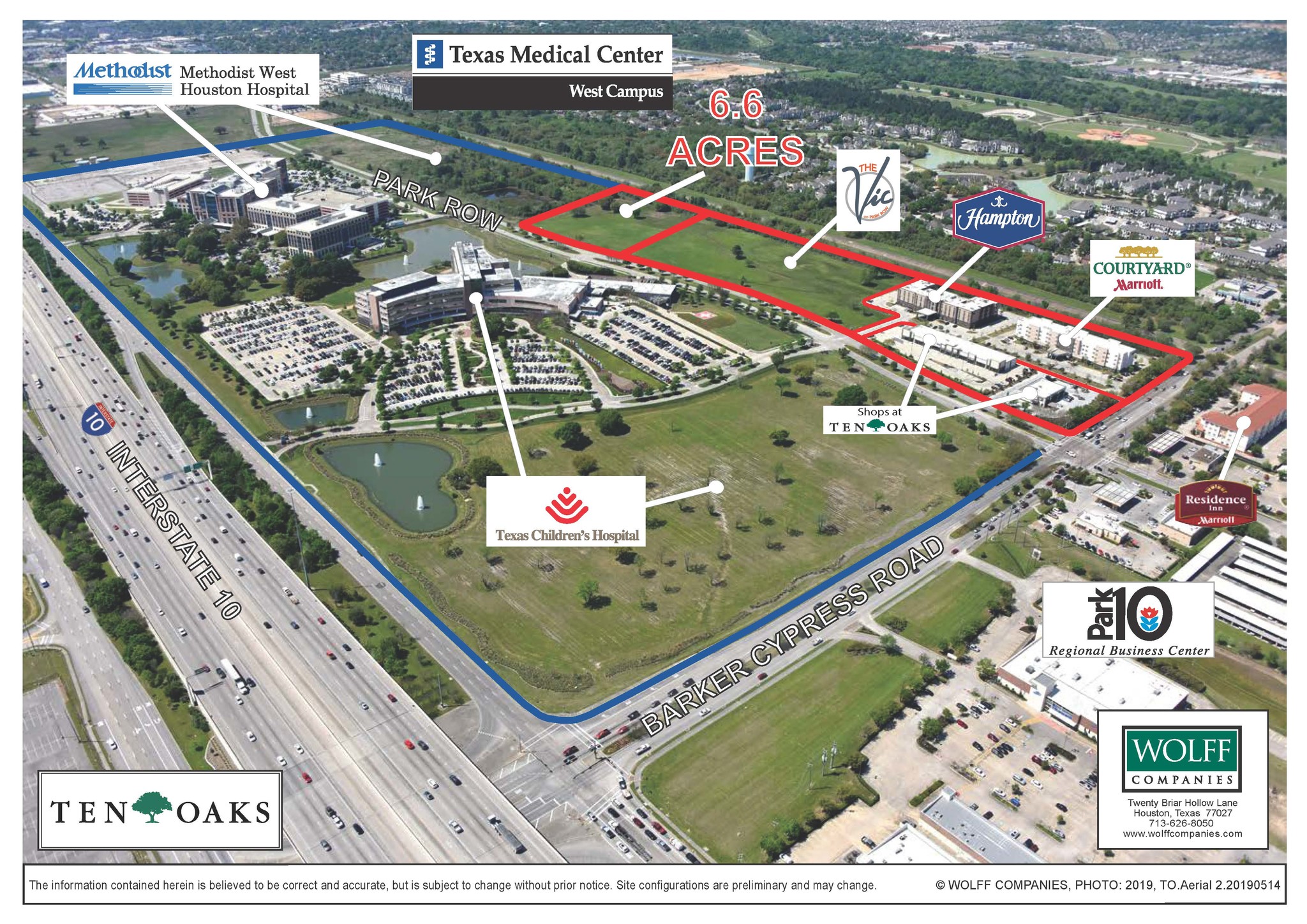I-10 & Barker Cypress Rd, Houston, TX for sale Aerial- Image 1 of 1