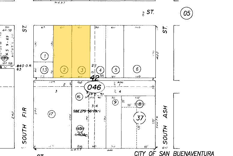 738-746 E Main St, Ventura, CA for lease - Plat Map - Image 3 of 3