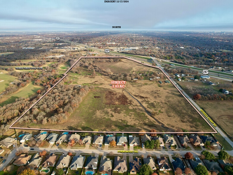 SWC US 287 & Russell Curry Road, Arlington, TX for sale - Aerial - Image 3 of 5