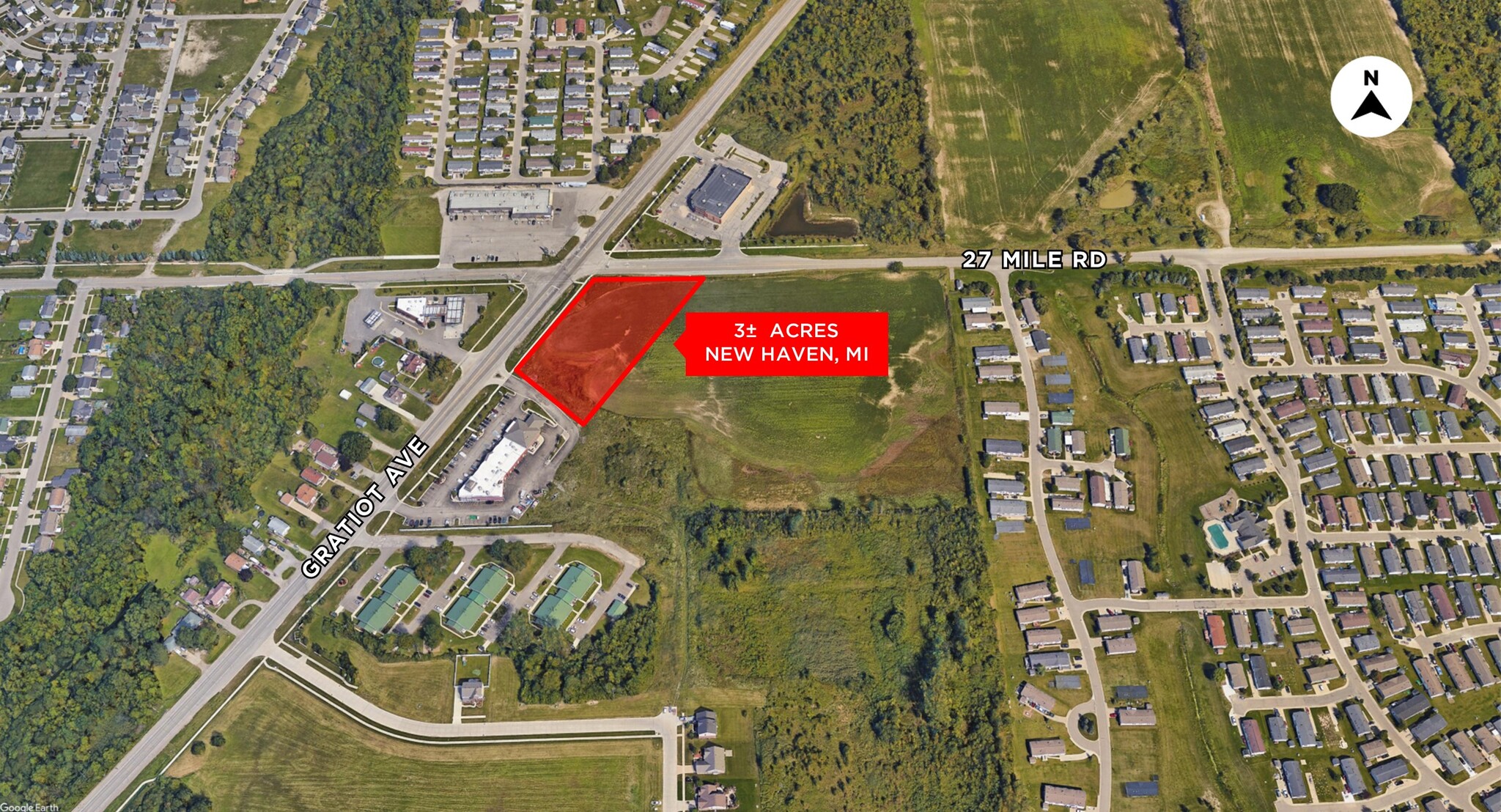 SEC Gratiot Ave & 27 Mile Rd, New Haven, MI for sale Aerial- Image 1 of 2