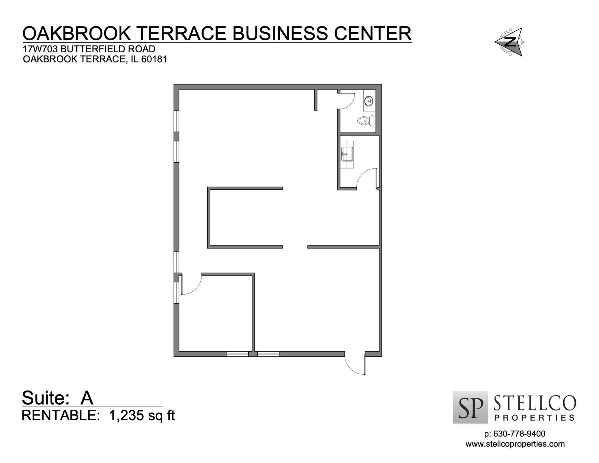 17W695-17W745 Butterfield Rd, Oakbrook Terrace, IL for lease Floor Plan- Image 1 of 1