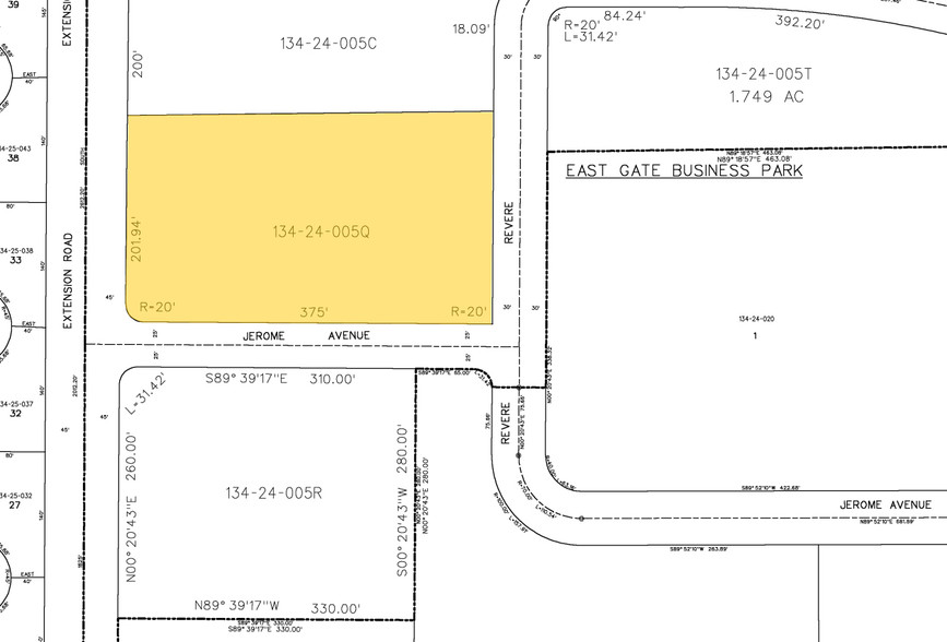 1801 S Extension Rd, Mesa, AZ for lease - Plat Map - Image 2 of 13