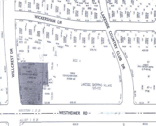 10904-11030 Westheimer Rd, Houston, TX for lease - Plat Map - Image 2 of 7