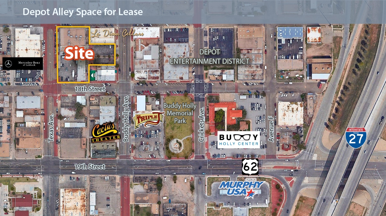 1701-1717 Texas Ave, Lubbock, TX for lease Aerial- Image 1 of 4