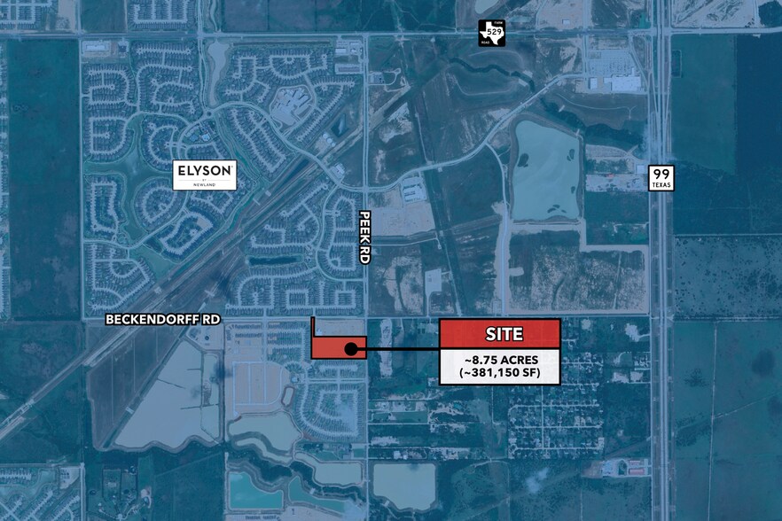 Peek Rd, South of Beckendorff Rd, Katy, TX for sale - Aerial - Image 1 of 1