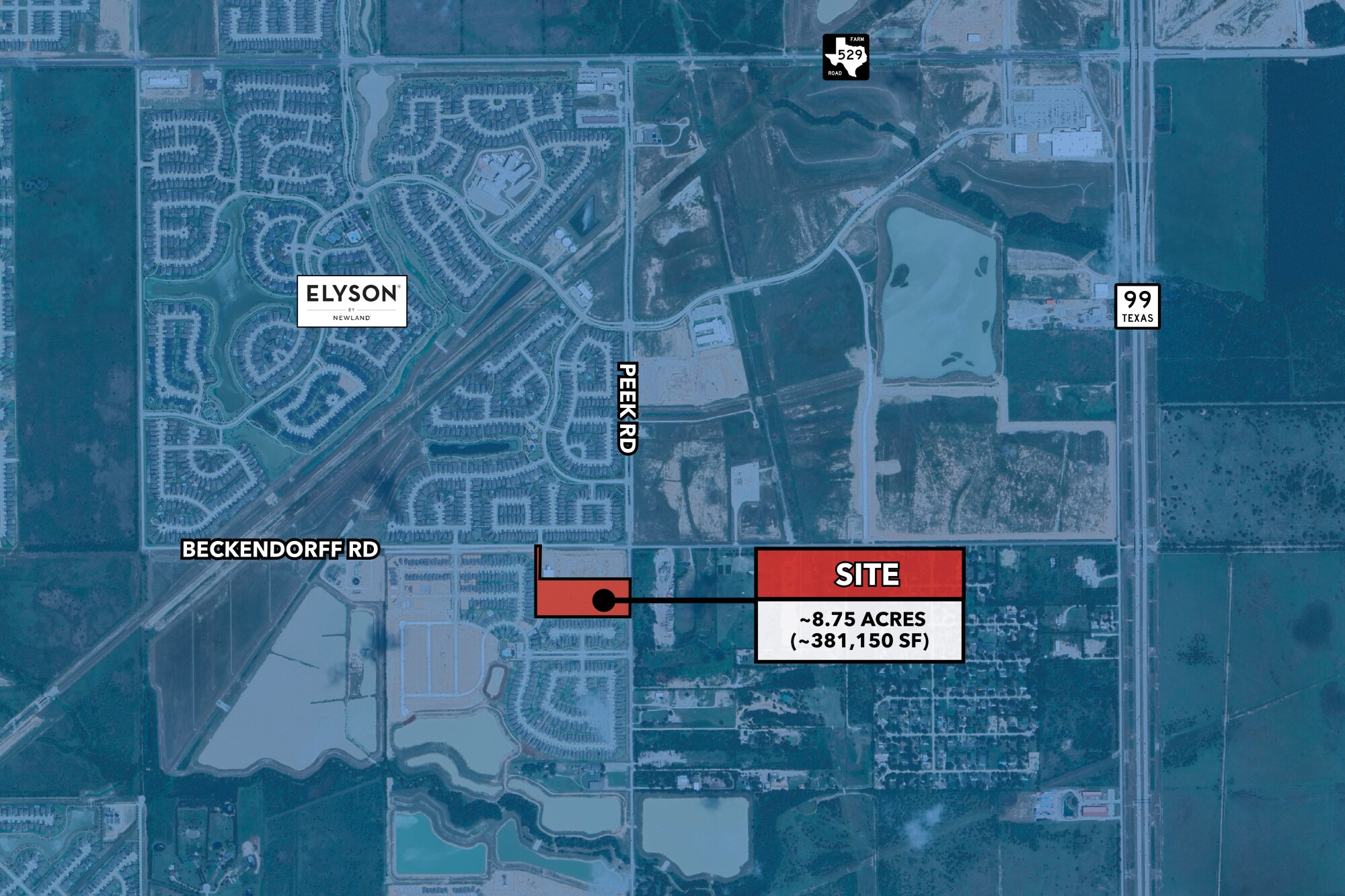 Peek Rd, South of Beckendorff Rd, Katy, TX for sale Aerial- Image 1 of 1