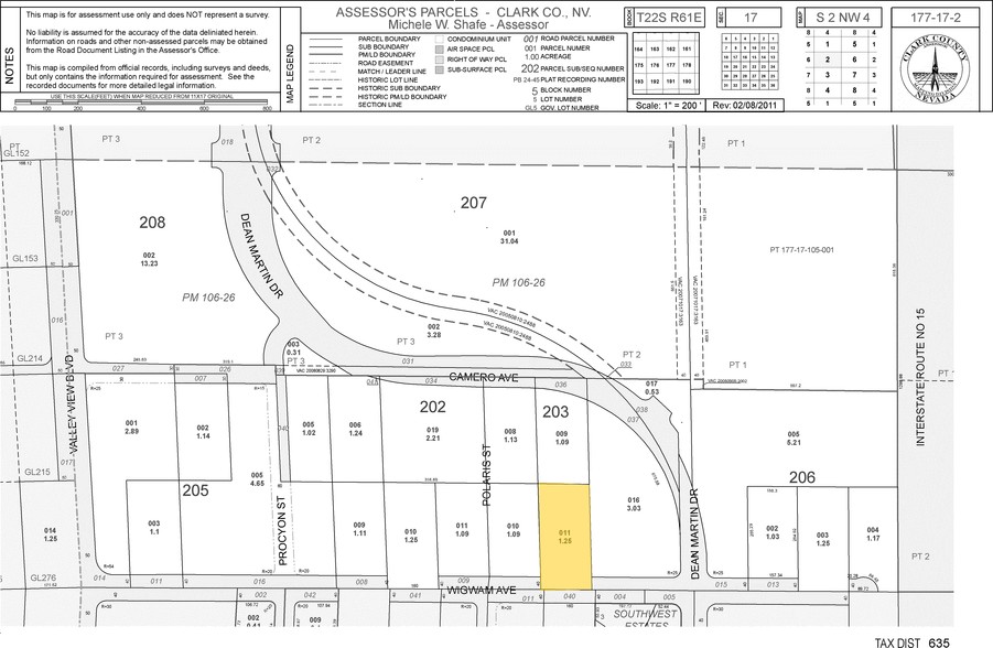 Wigwam Ave, Las Vegas, NV for sale - Plat Map - Image 3 of 3