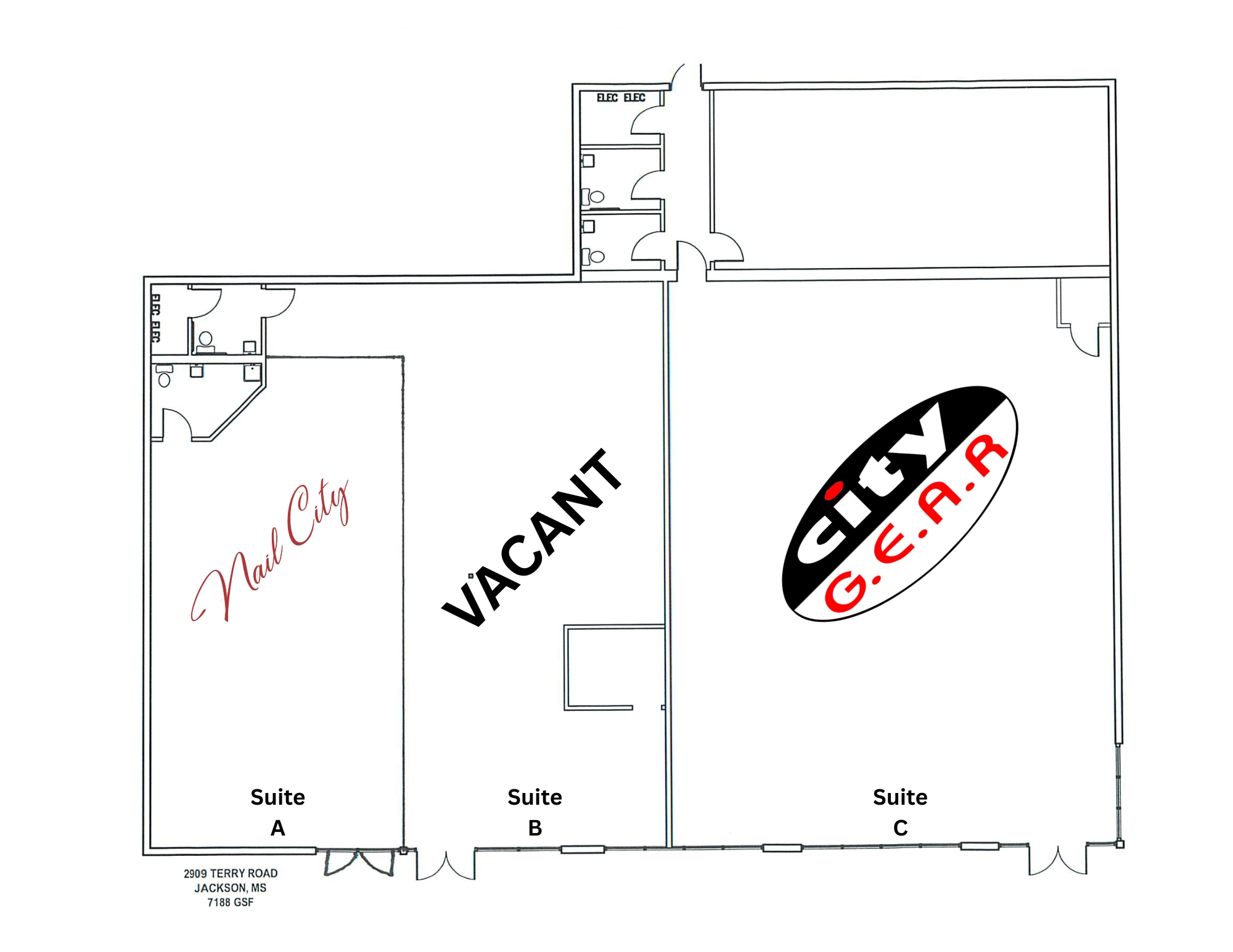 2909 Terry Rd, Jackson, MS for lease Floor Plan- Image 1 of 1