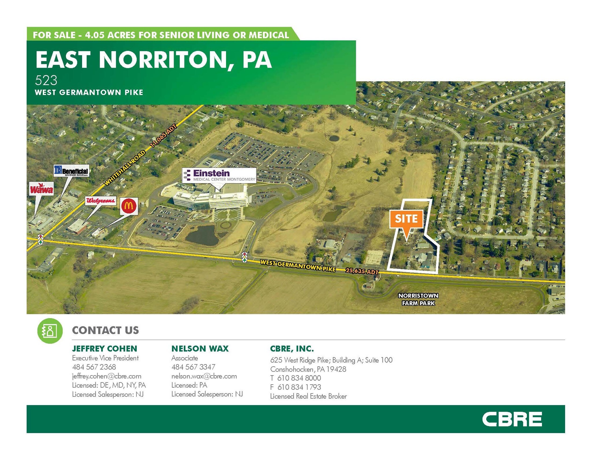 523 W Germantown Pike, East Norriton Township, PA for sale Aerial- Image 1 of 1