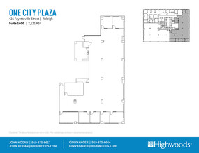 421 Fayetteville St, Raleigh, NC for lease Floor Plan- Image 2 of 2