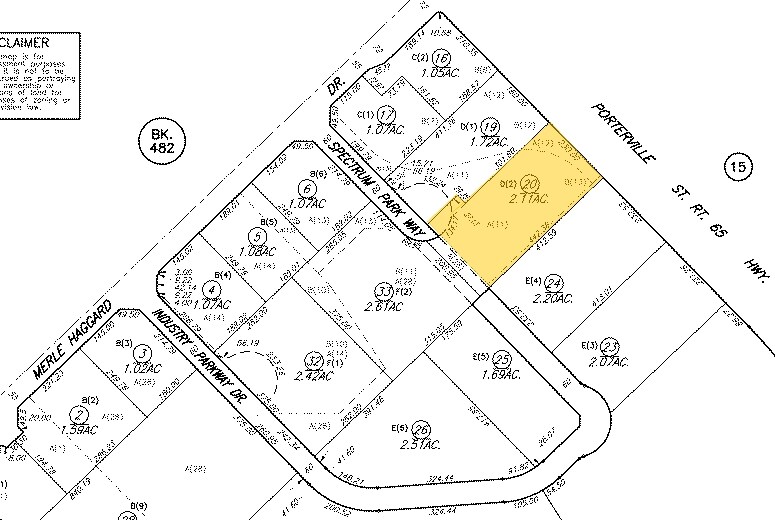 8818 Spectrum Park Way, Bakersfield, CA for sale - Plat Map - Image 1 of 1