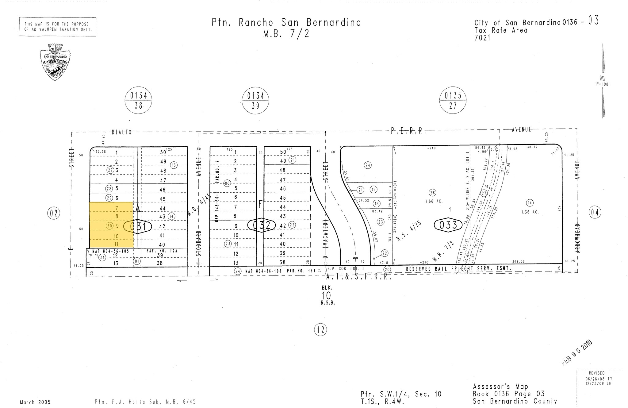 115 S E St, San Bernardino, CA for sale Plat Map- Image 1 of 1