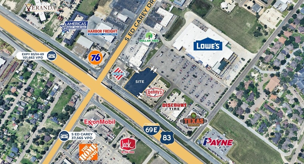 4703 S Expy 83, Harlingen, TX for lease - Aerial - Image 3 of 4