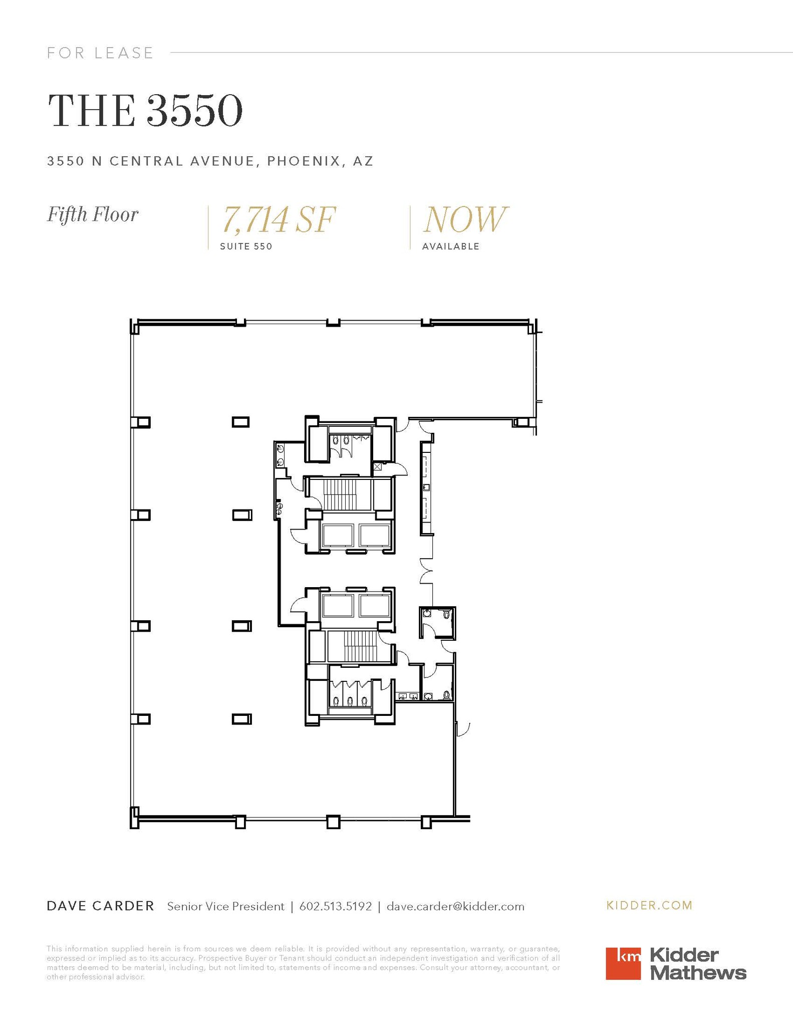 3550 N Central Ave, Phoenix, AZ for lease Floor Plan- Image 1 of 1