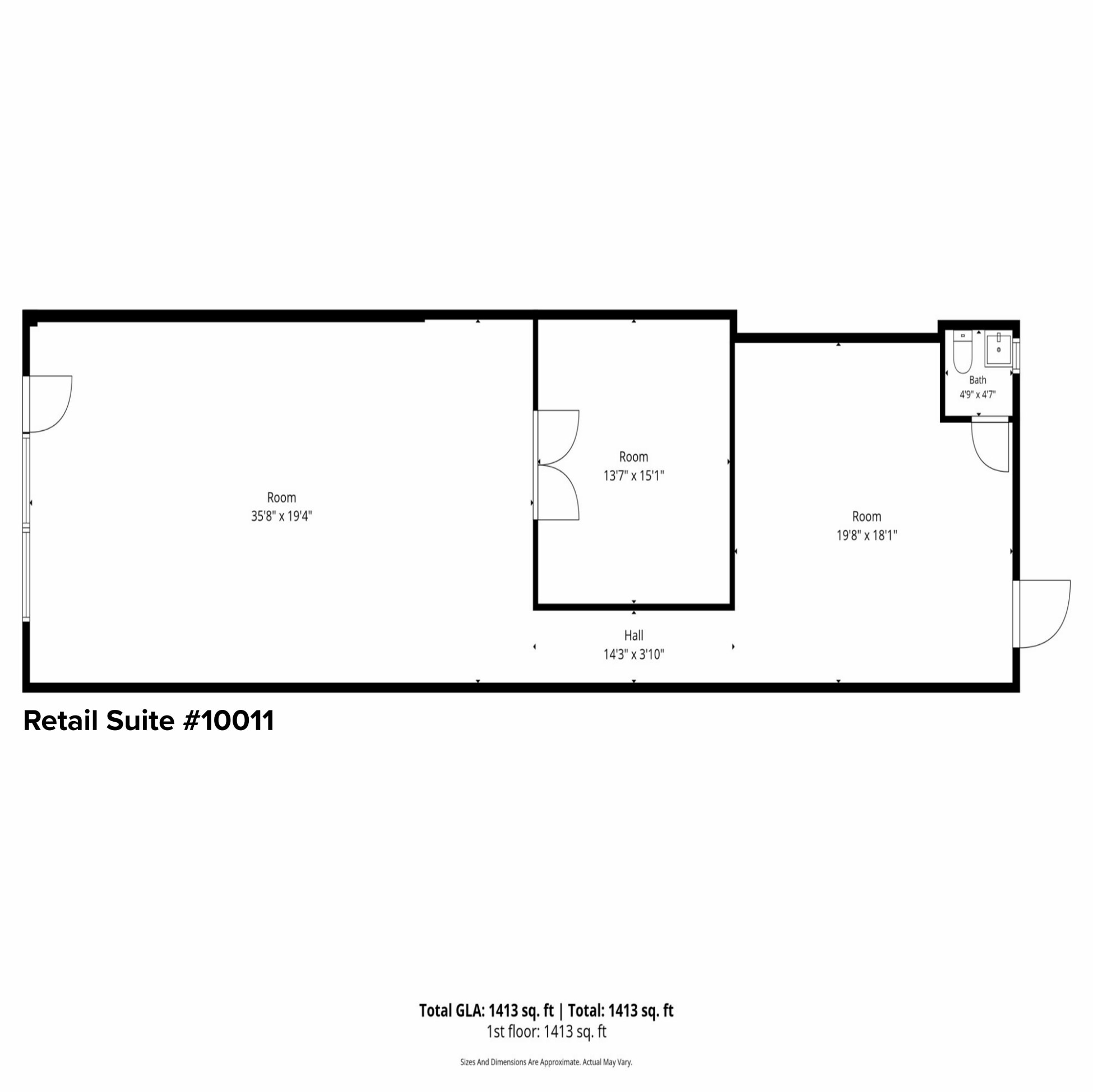 10005-10015 Grand Ave, Franklin Park, IL for lease Floor Plan- Image 1 of 2