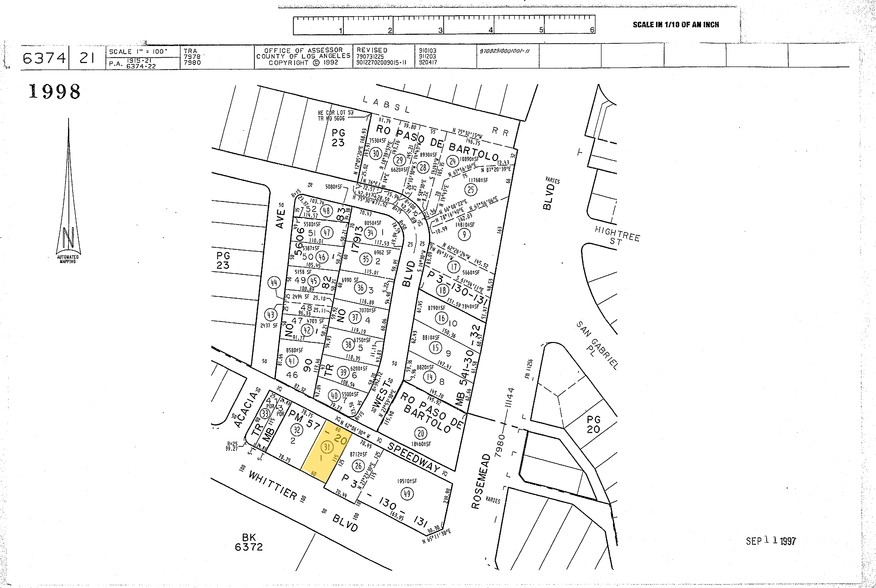 8819 Whittier Blvd, Pico Rivera, CA for lease - Plat Map - Image 2 of 7