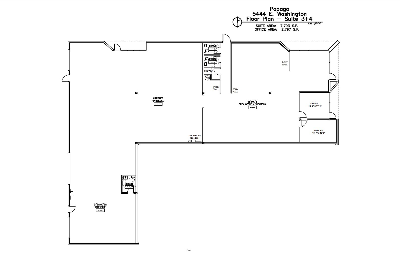 5444 E Washington St, Phoenix, AZ for lease Floor Plan- Image 1 of 1