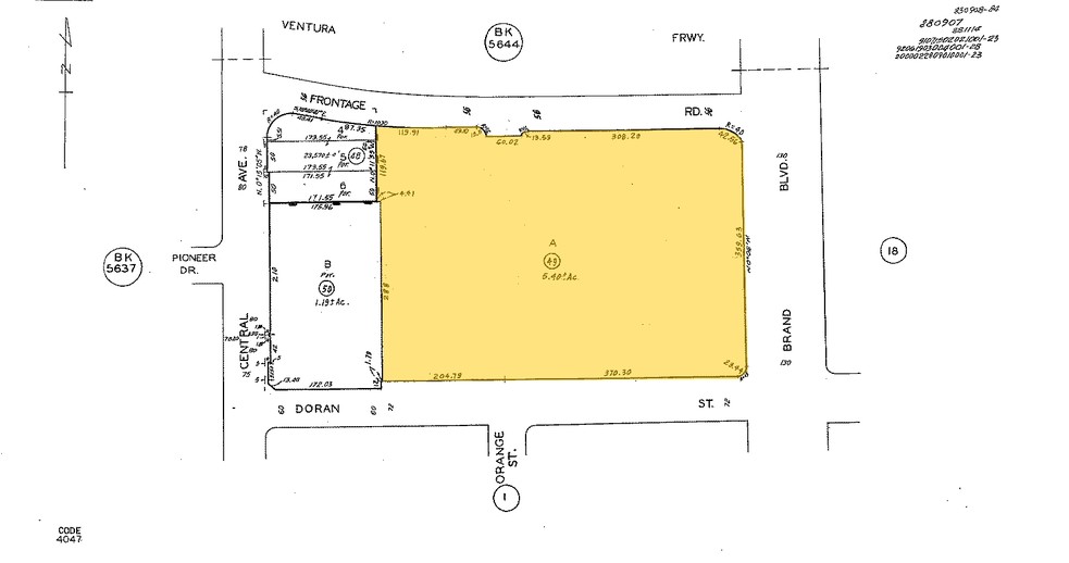 611 N Brand Blvd, Glendale, CA for lease - Plat Map - Image 2 of 21