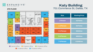 701 Commerce St, Dallas, TX for lease Floor Plan- Image 1 of 6