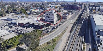 9005-9009 Exposition Blvd, Los Angeles, CA - aerial  map view