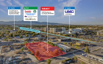 1120 Shadow Ln, Las Vegas, NV - AERIAL  map view - Image1