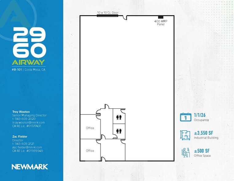 2960 Airway Ave, Costa Mesa, CA for lease - Floor Plan - Image 2 of 3