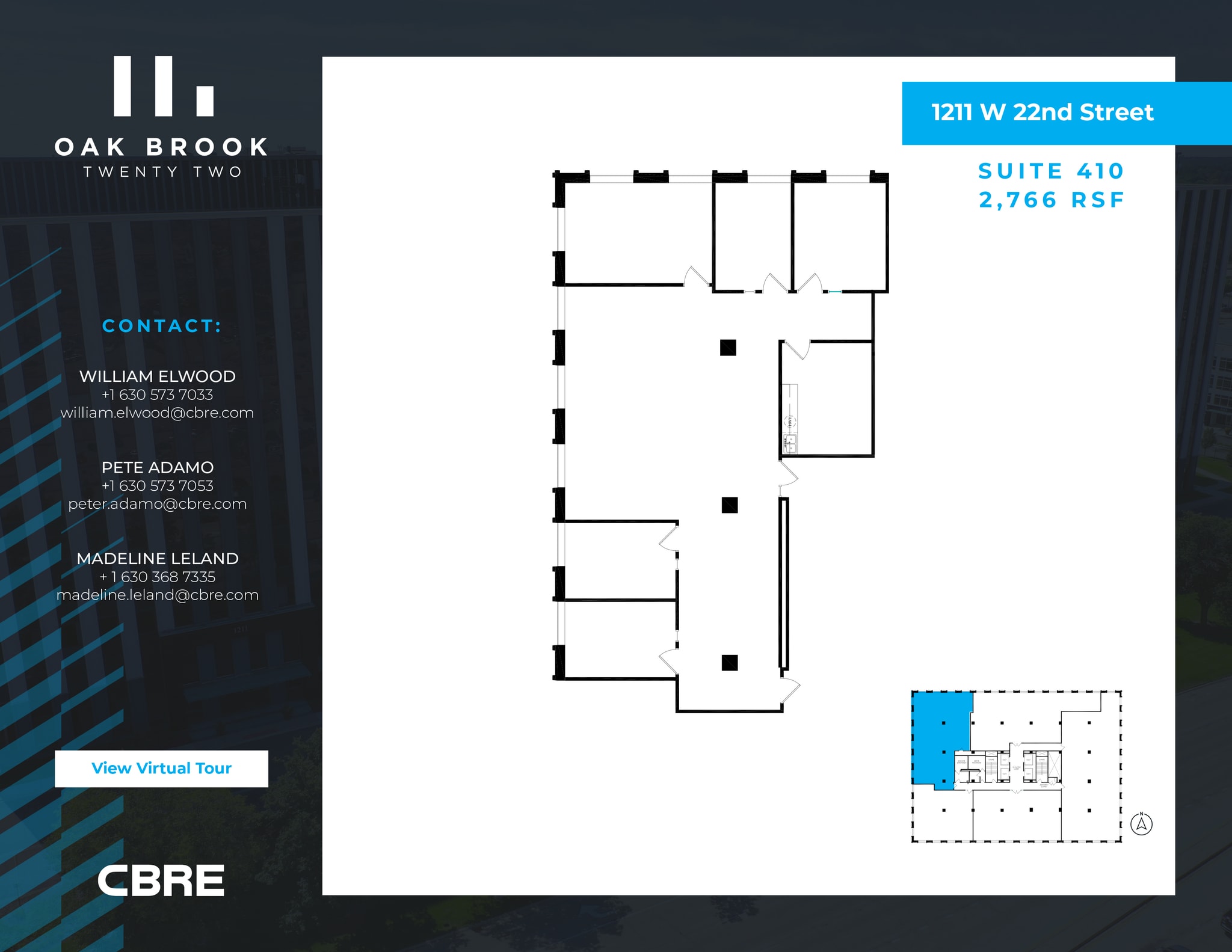 1211 W 22nd St, Oak Brook, IL for lease Floor Plan- Image 1 of 1