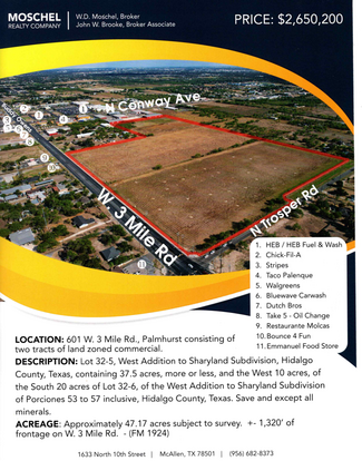 More details for 601 W Mile 3 Rd, Palmhurst, TX - Land for Sale