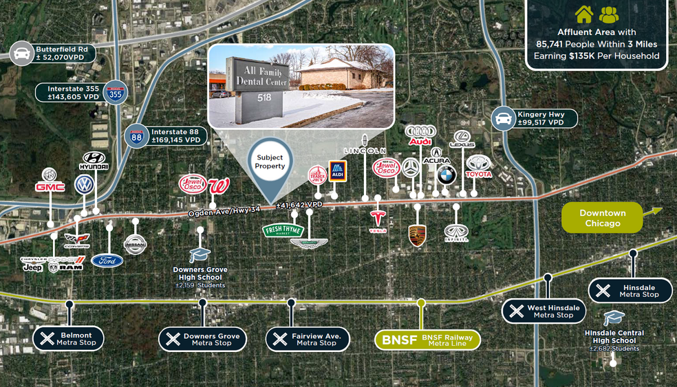 Downers Grove Zoning Map 518 Ogden Ave, Downers Grove, Il 60515 | Loopnet