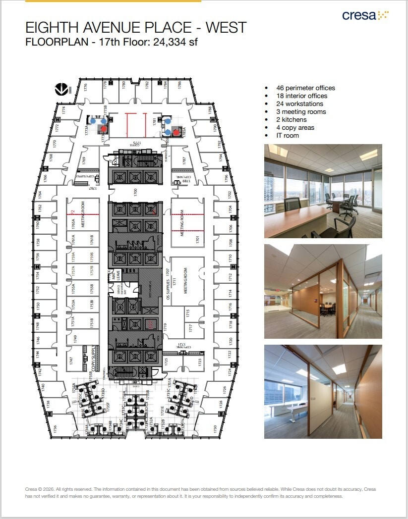 585 8th Ave SW, Calgary, AB for lease Floor Plan- Image 1 of 1