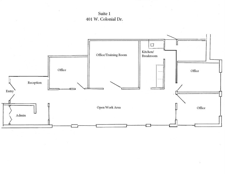401 W Colonial Dr, Orlando, FL for lease - Floor Plan - Image 1 of 1